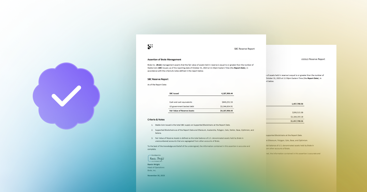 Stablecoin attestations - Brale Blog