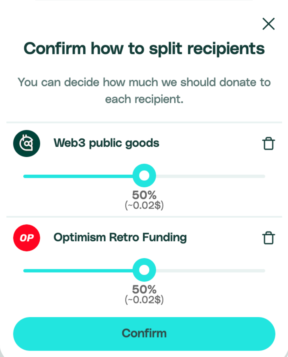 Graphic showing Users fund causes at zero cost